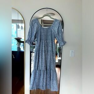 Madewell Lucie elbow-sleeve midi Dress XS